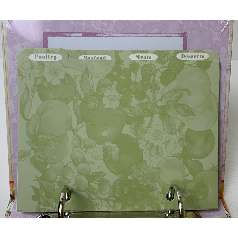 C.R. Gibson Fresh Fruit Recipe Keeper Binder 7"x6" Recipe Cards Refillable NEW - Picture 3 of 11